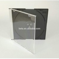 5.2mm Single Black Ultra Slim PS CD Jewel Case