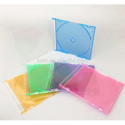 5.2mm PS Colorful Single Disc Case For Media CD Packaging