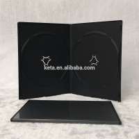 5mm Super Slim Short Plastic Black Double DVD Case