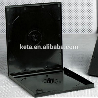 Better Quality 10mm Square Black Single PP VCD Case , Short DVD CD Case