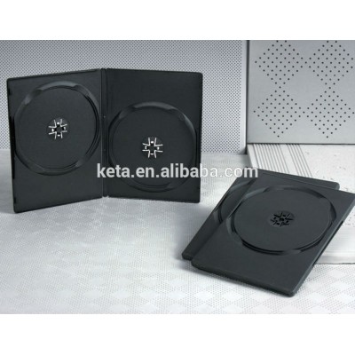 High Quality 9mm Double Black Long DVD Case Plastic DVD Box